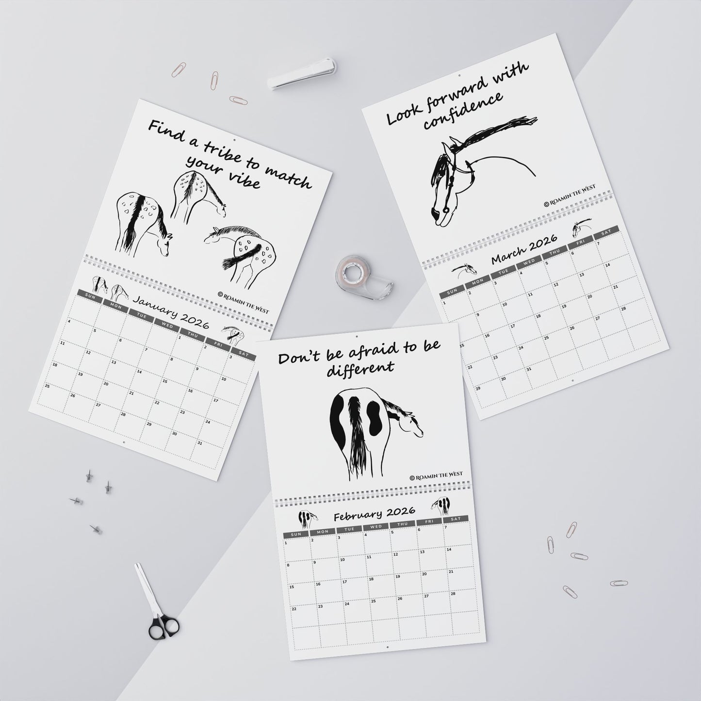 The Goofey Horse Series Wall Calendar