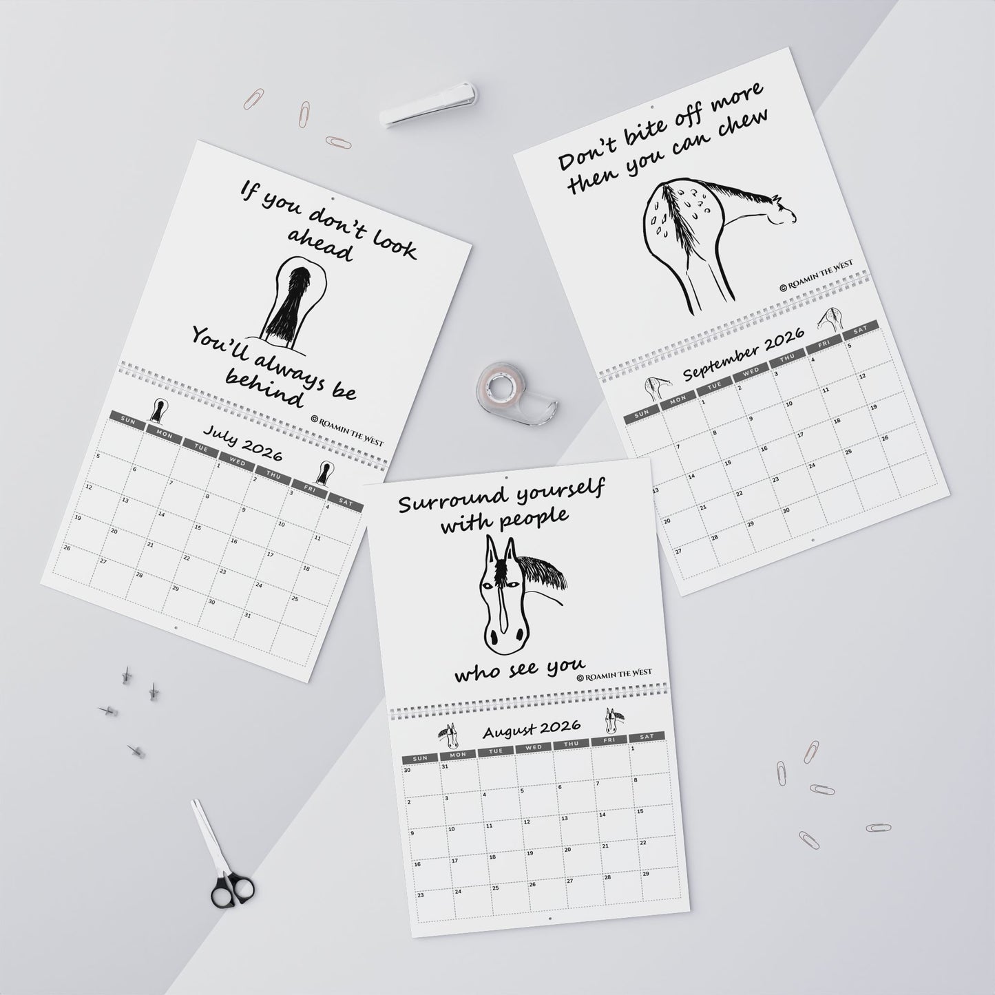 The Goofey Horse Series Wall Calendar