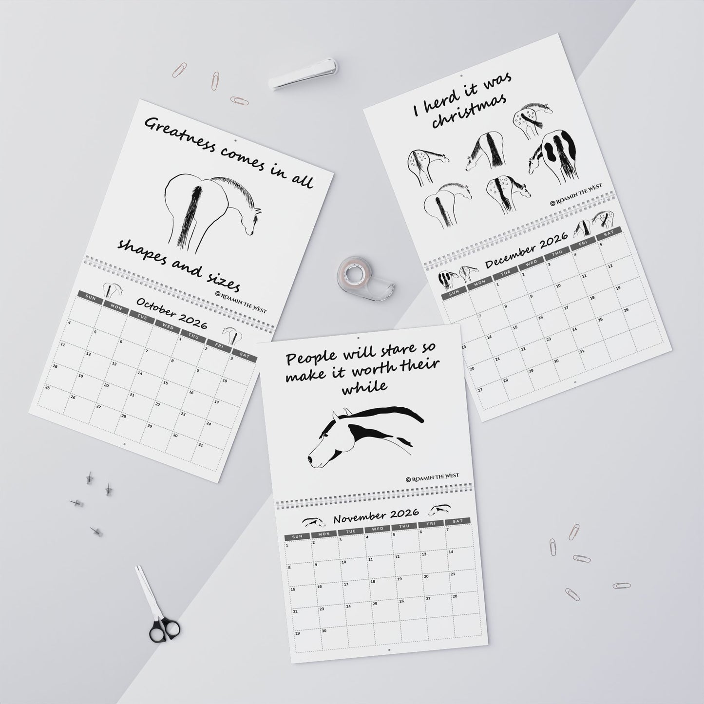 The Goofey Horse Series Wall Calendar