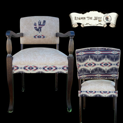 Cactus inlay chair by roamin the west