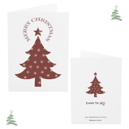 Christmas tree design on a white background with 'Merry Christmas' text.