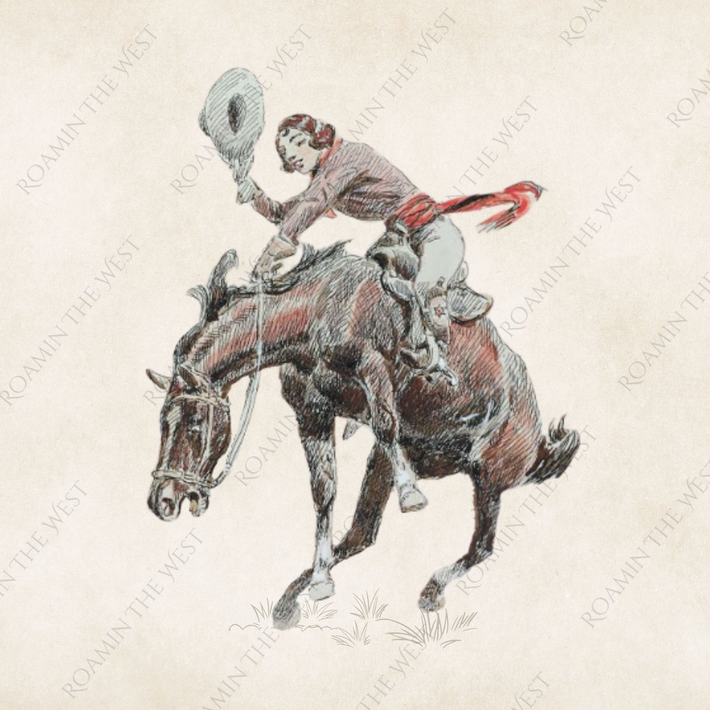 Cowgirl Bucking #1 Custom Design