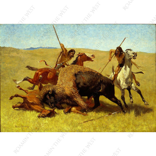 the buffalo hunt by frederic remington